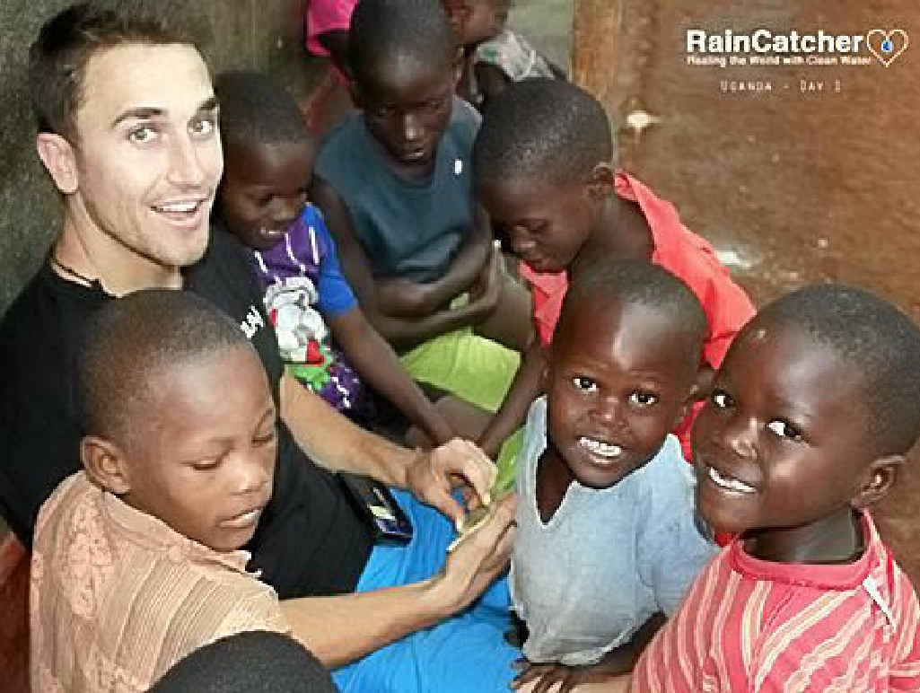 LOCAL HERO: Tyson Mayr installs Rain Catcher filters in disadvantaged communities.